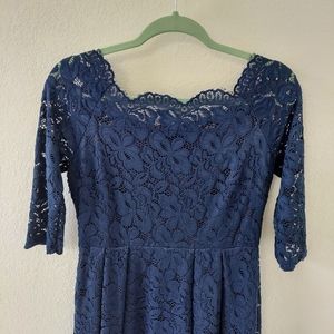Midi dress, navy blue,  size M